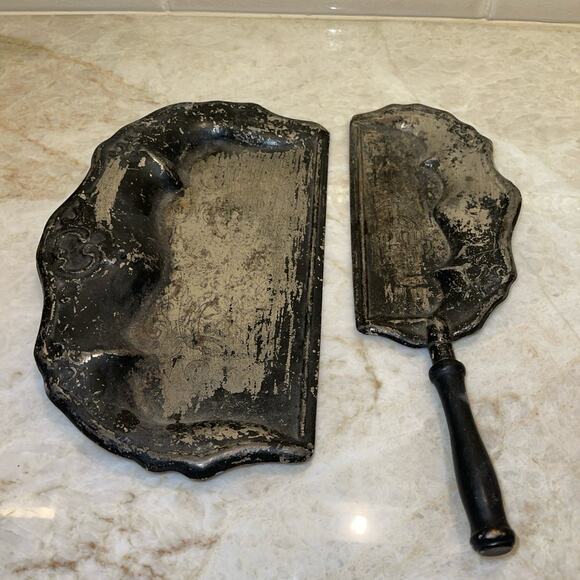 Antique silver plated crumb plate pan silent butler - Picture 1 of 12